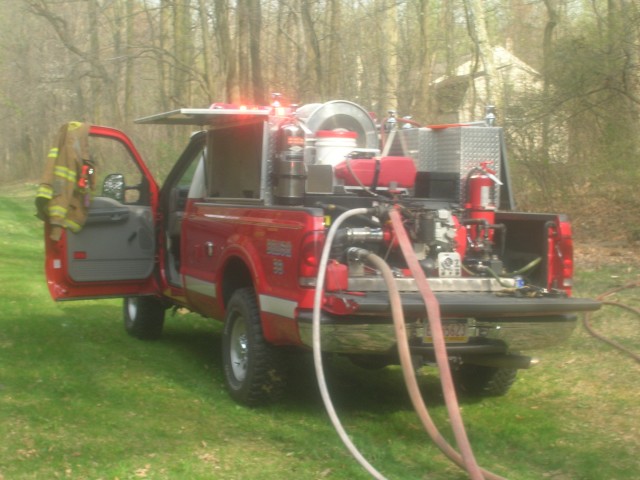 Brush fire on Pine Tree Drive